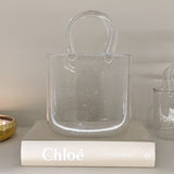 Carina Bubbled Glass Decorative Handbag Vase