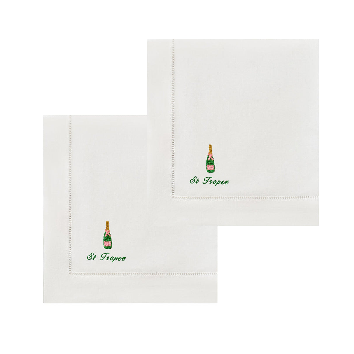 Champagne Napkins | Embroidered Linen
