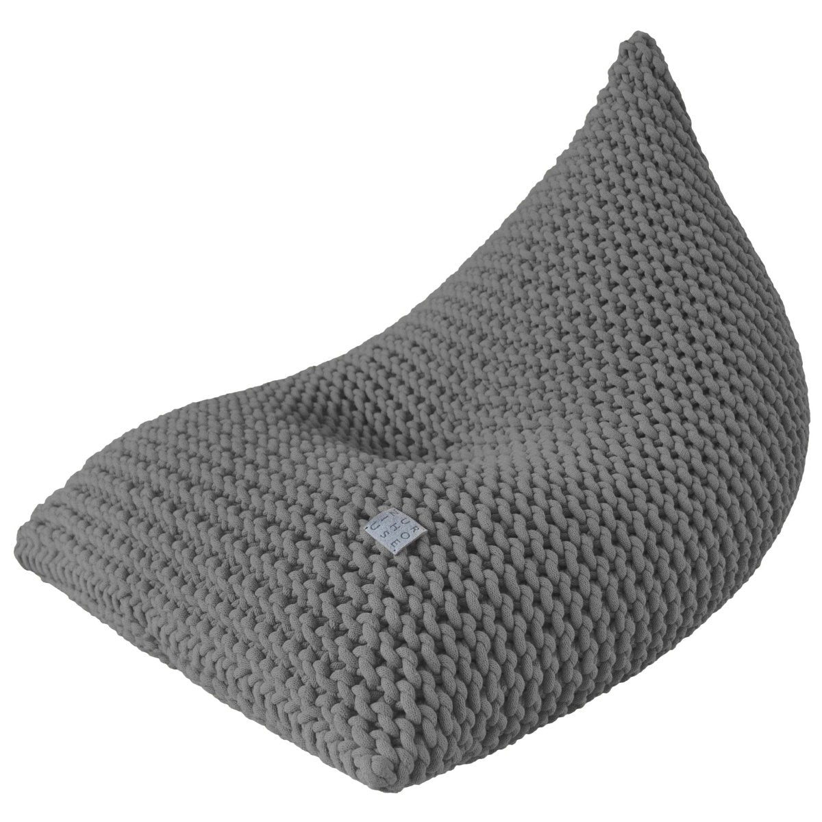 Chunky Knitted Bean Bag | DARK GREY