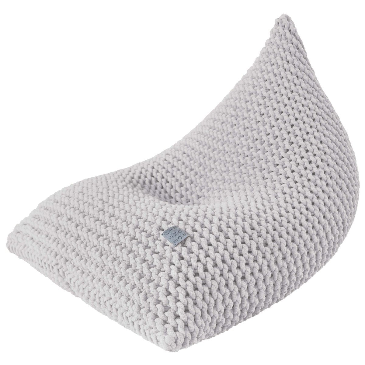 Chunky Knitted Bean Bag | LIGHT GREY