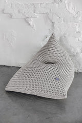 Chunky Knitted Bean Bag | LIGHT GREY