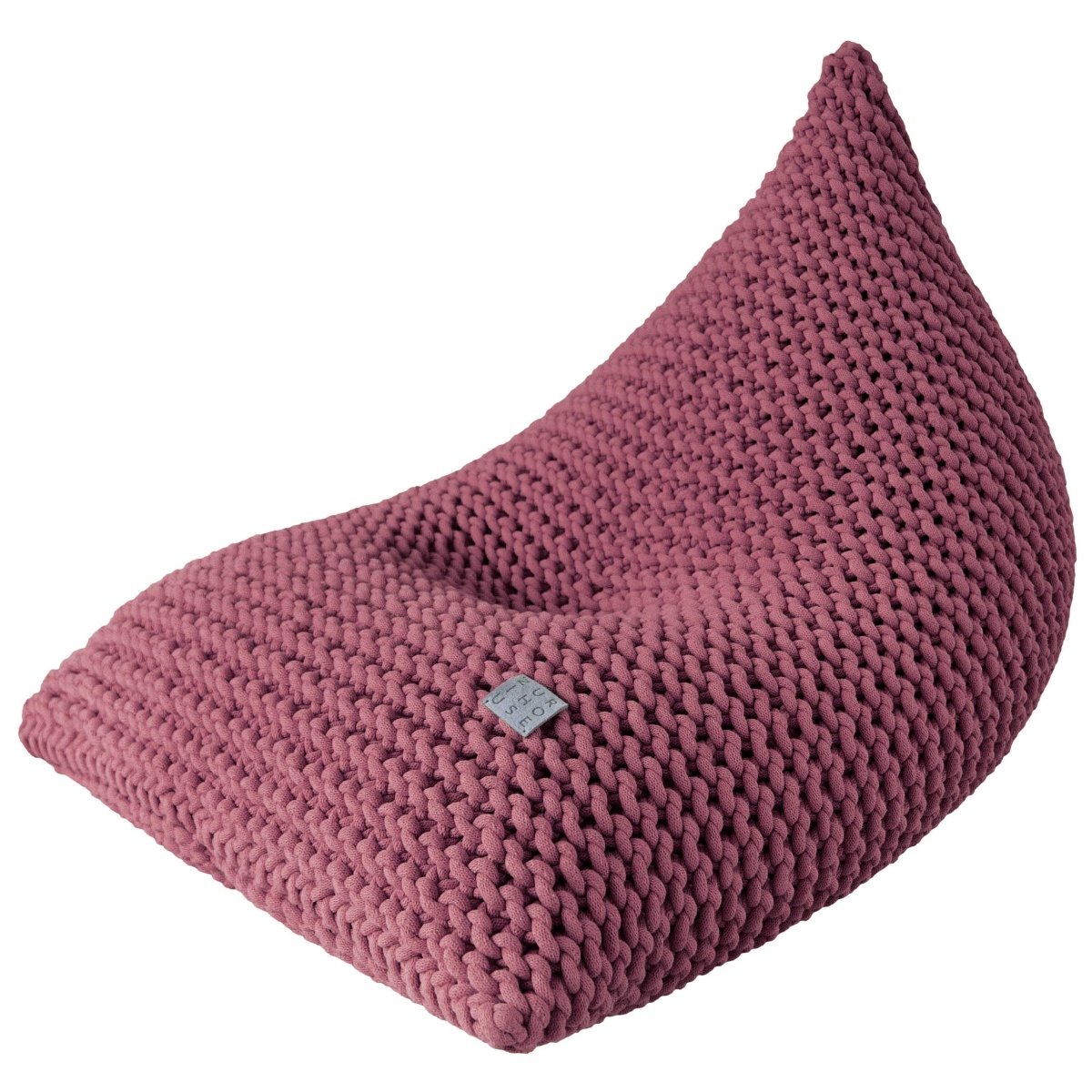 Chunky Knitted Bean Bag | OLD ROSE