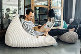 Chunky Knitted Bean Bag | OLD ROSE