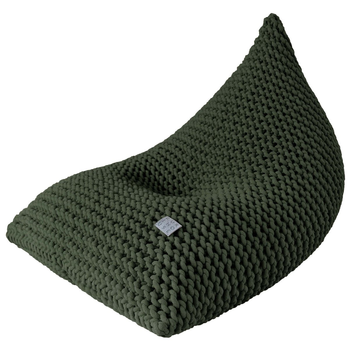 Chunky Knitted Bean Bag | OLIVE GREEN