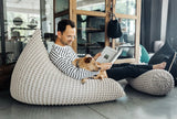 Chunky Knitted Bean Bag | TERRACOTTA