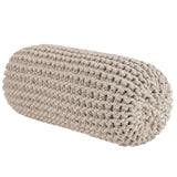 Chunky Knitted Bolster Footrest | BEIGE