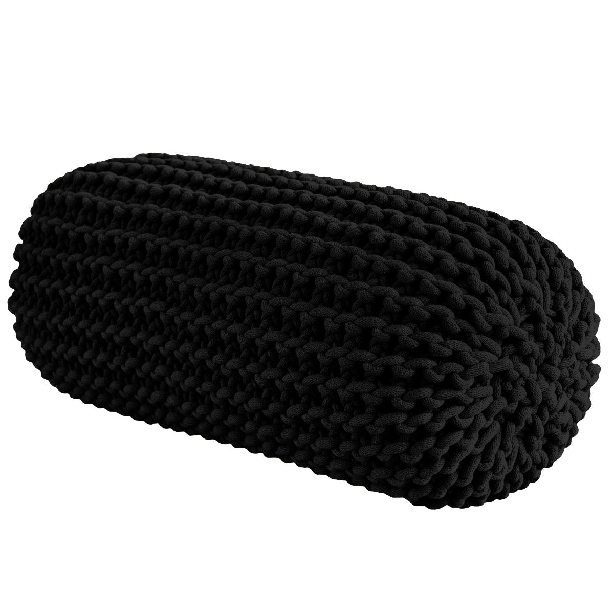 Chunky Knitted Bolster Footrest | CHARCOAL