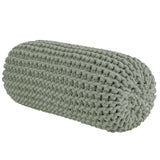 Chunky Knitted Bolster Footrest | LIGHT OLIVE