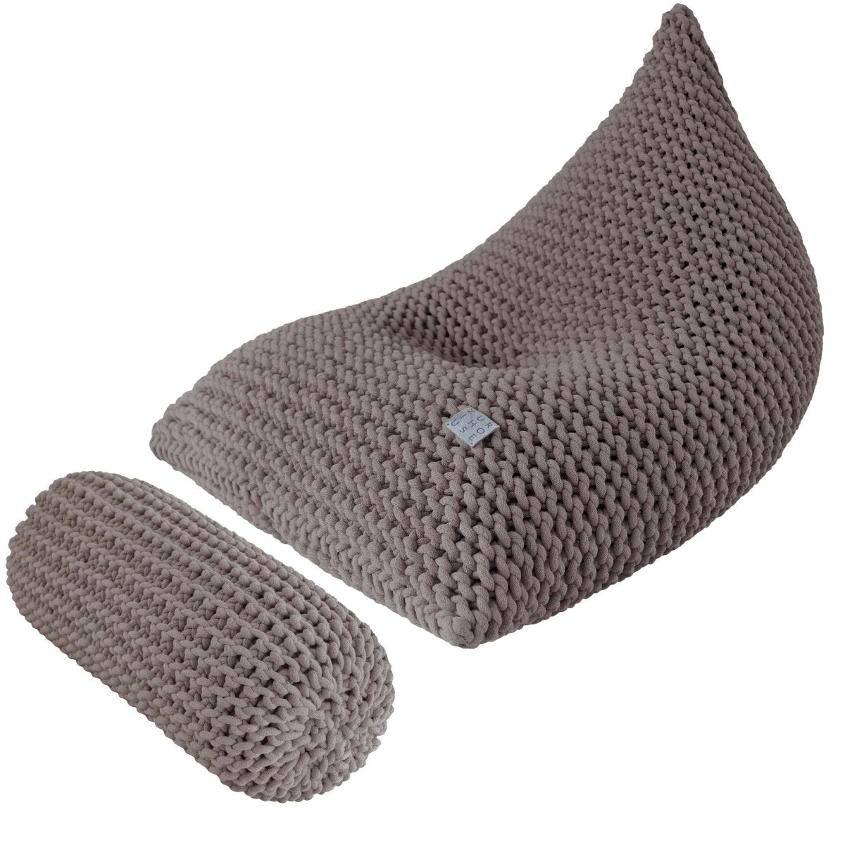 Chunky Knitted Bolster Footrest | MOCHA