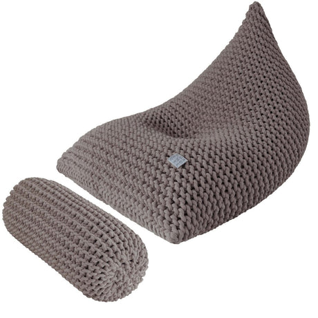 Chunky Knitted Bolster Footrest | MOCHA