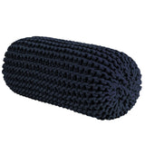 Chunky Knitted Bolster Footrest | NAVY BLUE