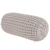 Chunky Knitted Bolster Footrest | OATMEAL