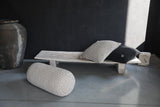 Chunky Knitted Bolster Footrest | OATMEAL