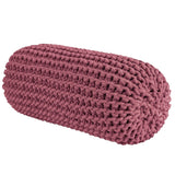 Chunky Knitted Bolster Footrest | OLD ROSE