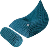 Chunky Knitted Bolster Footrest | PETROL