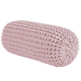 Chunky Knitted Bolster Footrest | POWDER PINK
