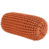 Chunky Knitted Bolster Footrest | PUMPKIN