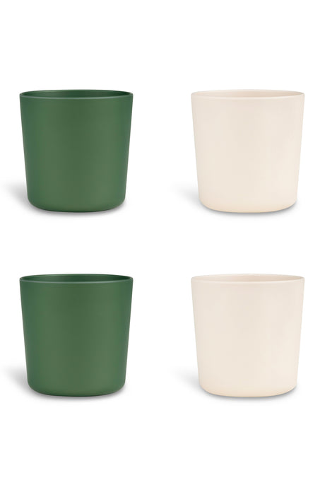 Citron Eco Eco Cups Set of 4 in Green/ Cream