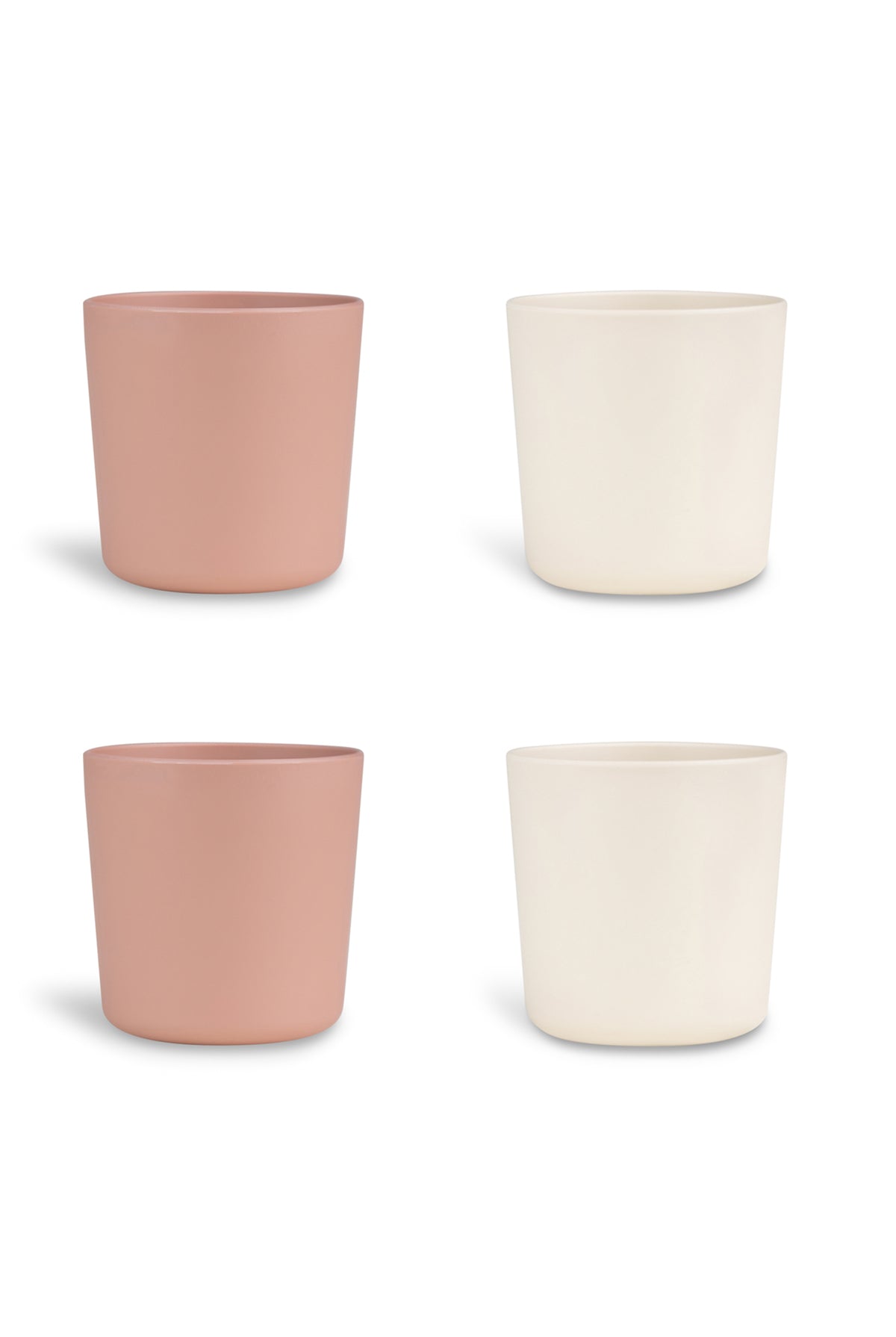 Eco Cups Set of 4 in Pink/ Cream
