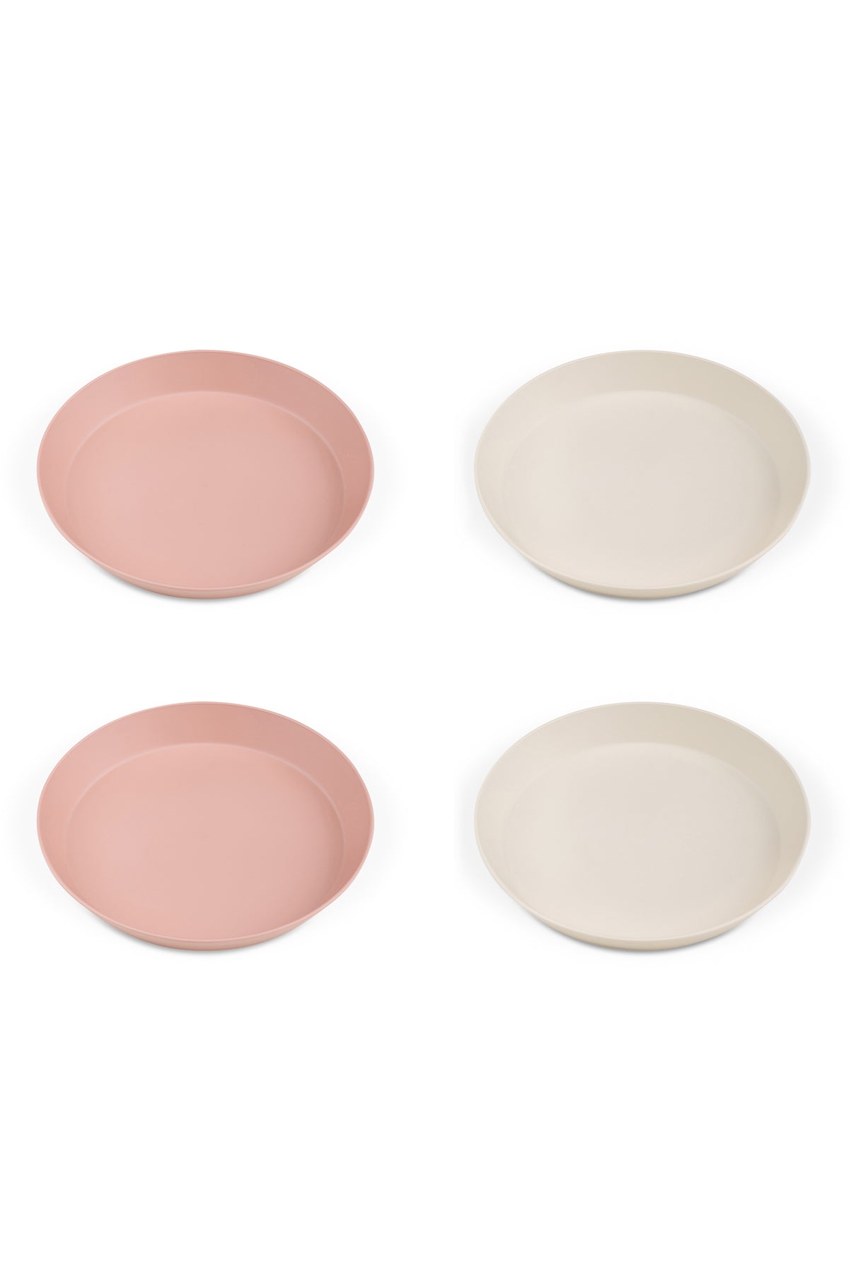 Eco Plates Set of 4 in Pink/Cream