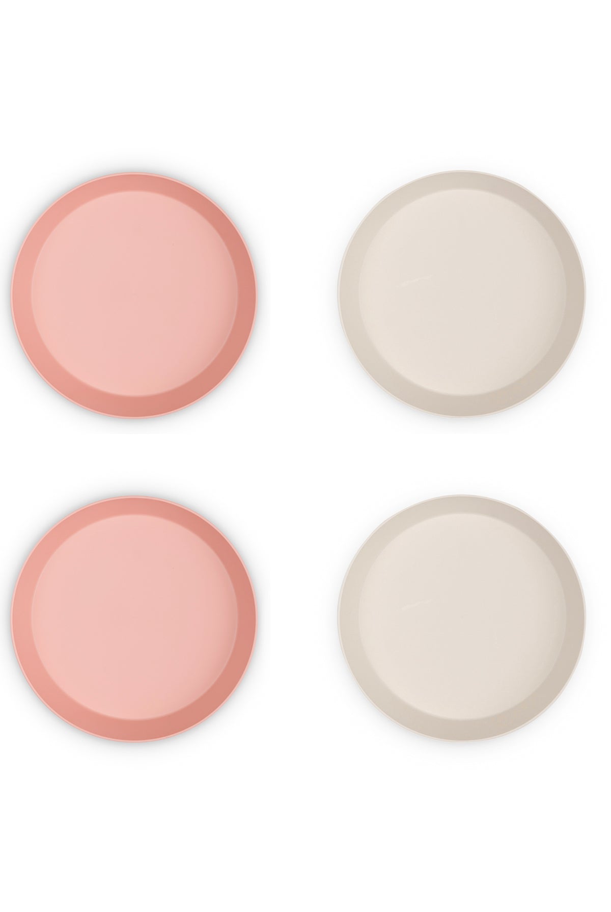 Eco Plates Set of 4 in Pink/Cream