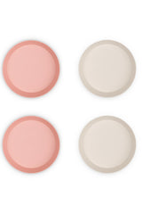 Eco Plates Set of 4 in Pink/Cream