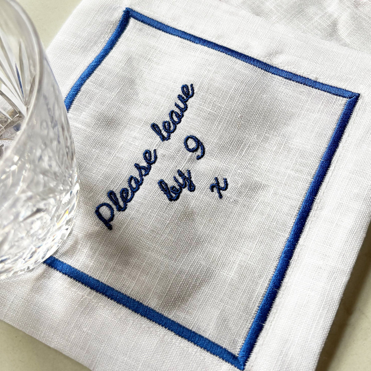 Blue Please Leave by 9 | Set of 2