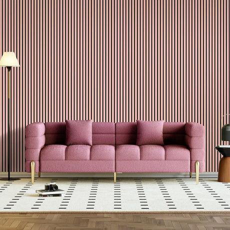 Coloured Acoustic Slatted Wall Panels