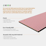 Coloured Acoustic Slatted Wall Panels