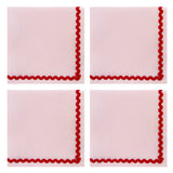 Ric Rac Linen Napkins | Pink | Set of 2