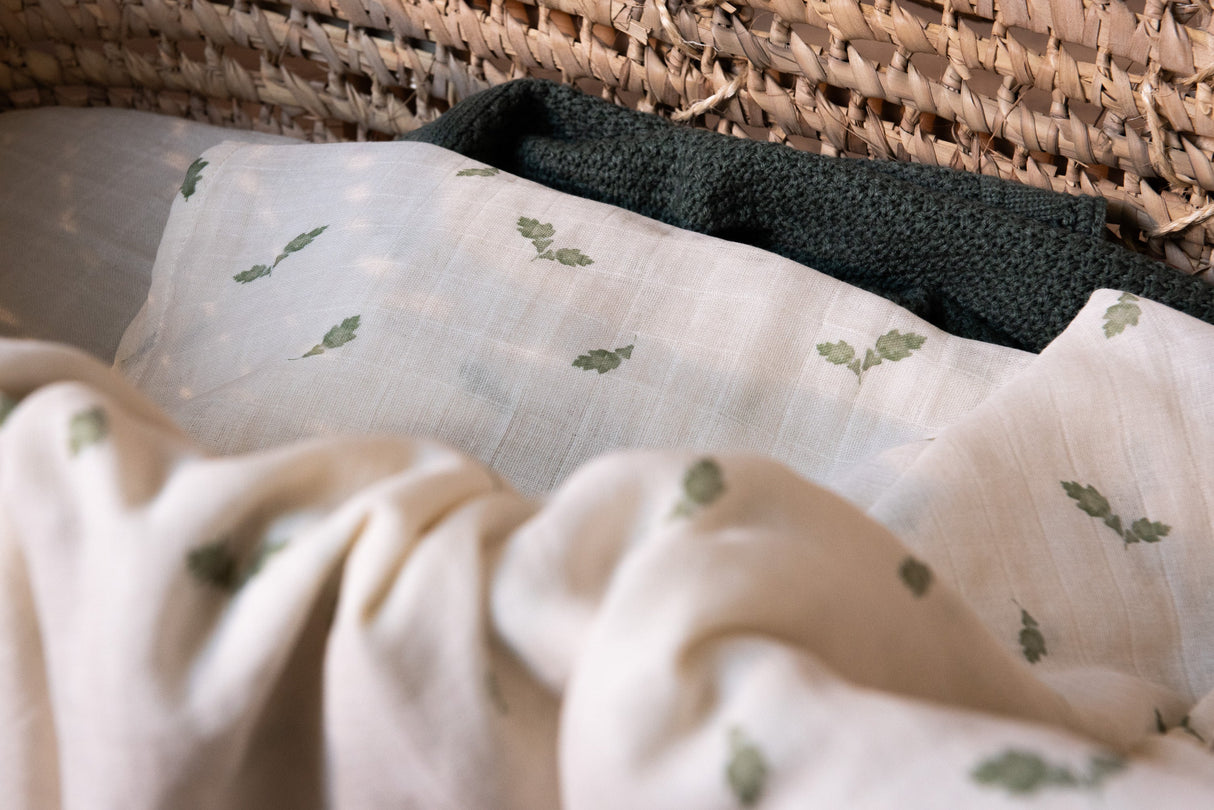 Muslin Swaddle Blanket (Large) - Woodland