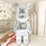 Cream Pearlescent Standing Bear Ornament