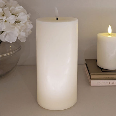 Cream Realistic LED Candle - 20cm