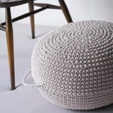 Crochet Ottoman | OATMEAL