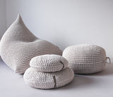 Crochet Ottoman | OATMEAL