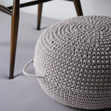 Crochet Ottoman | OATMEAL