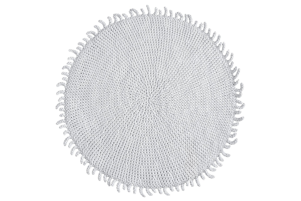 Crochet Rug SUN | LIGHT GREY