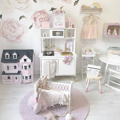 Crochet Rug MOON | PALE PINK