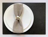 Grand Placemat - Faux Boa Charcoal