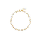 Oval Crystal Framed Bracelet