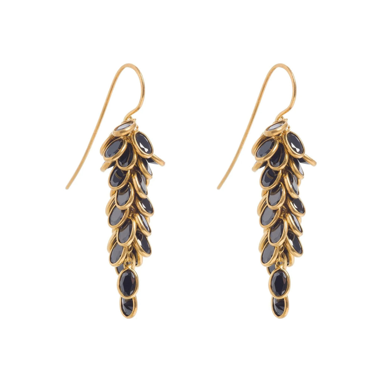 Gold and Black Midi Crystal Drops
