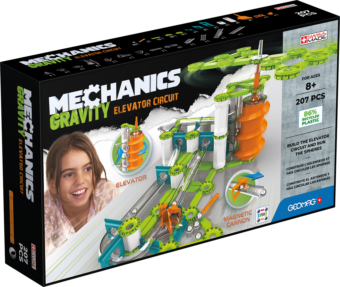 Geomag Mechanics Gravity Elevator Circuit 207 Pieces