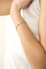 Ballinger Blue Fine Chain Bracelet