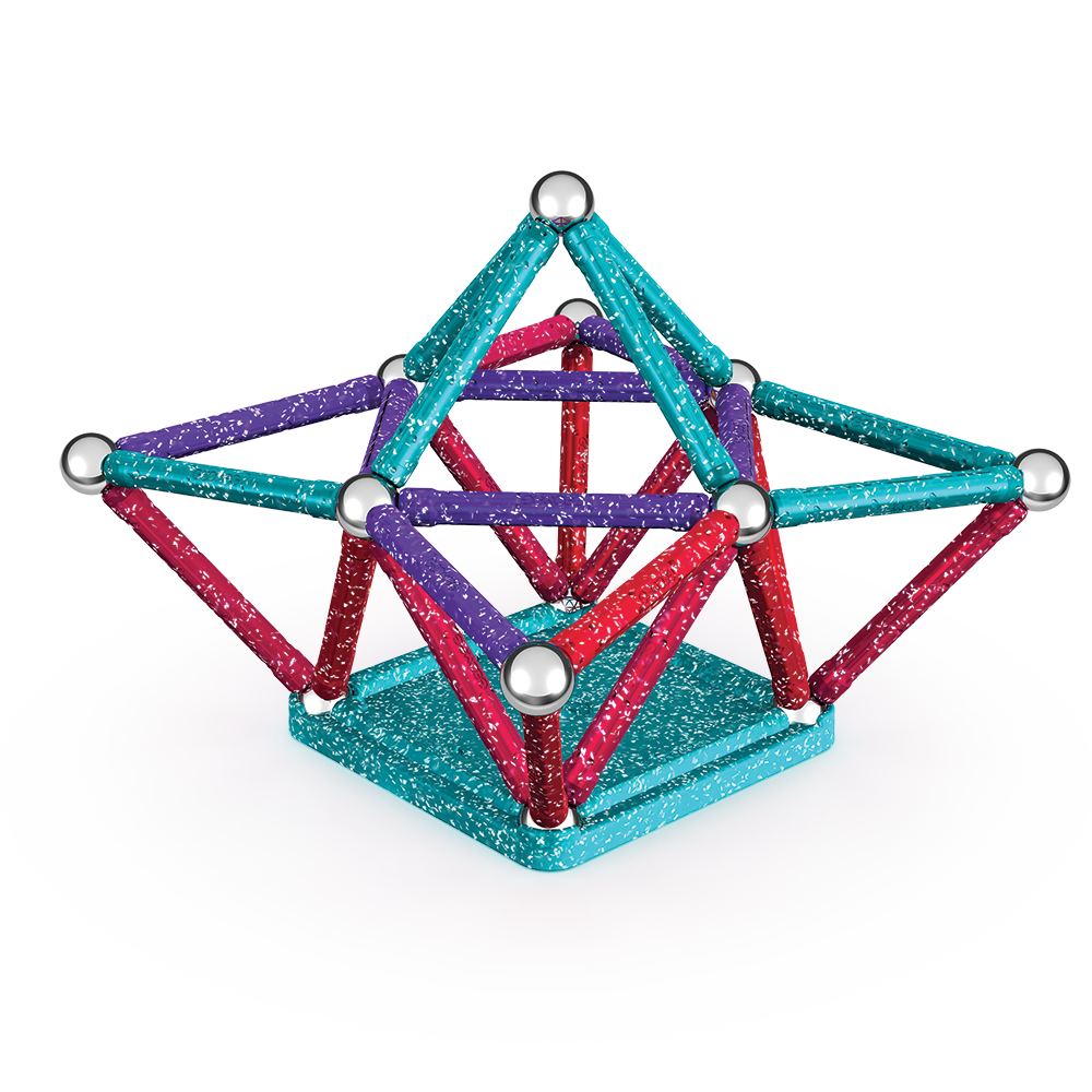 Geomag Glitter Recycled 60 Pieces Set
