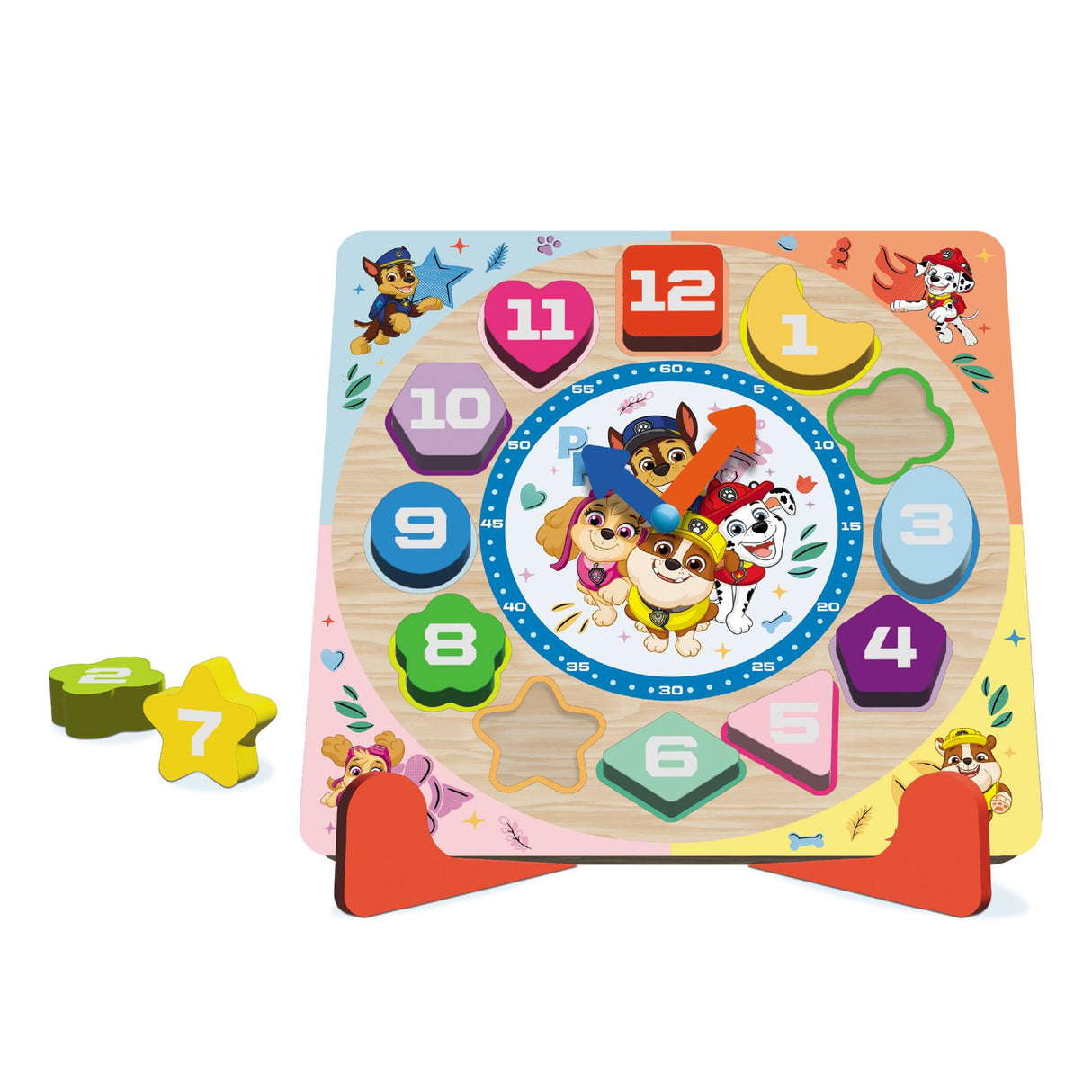 Dodo Paw Patrol Wooden Learning Clock Puzzle