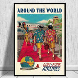Daft Punk Around The World Canvas Poster