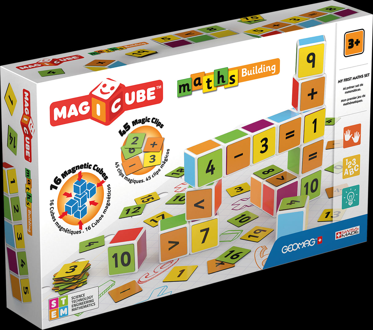 Geomag Magicube Math Building Set (16 Cubes & 45 Clips)