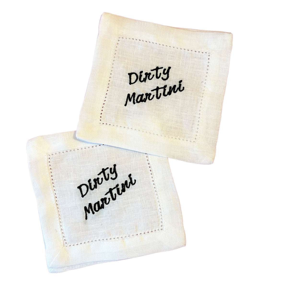 Personalized Embroidered Reusable Cocktail Napkin Set