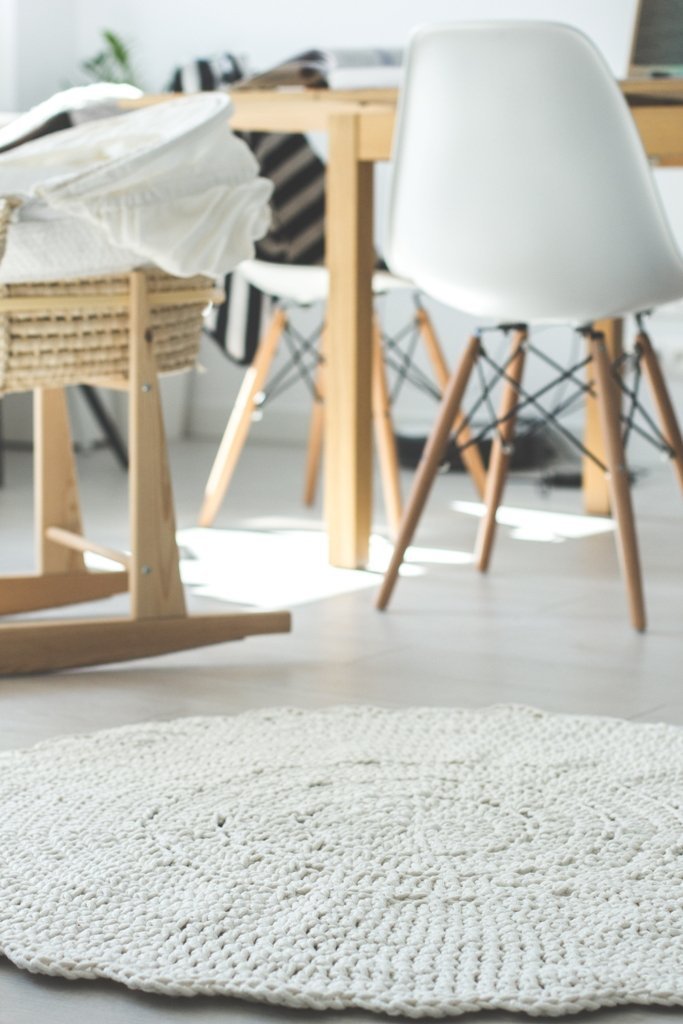 Crochet Doily Rug | IVORY