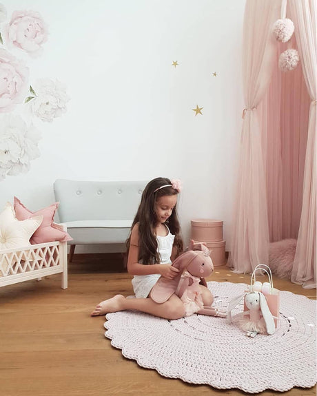 Crochet Doily Rug | PALE PINK